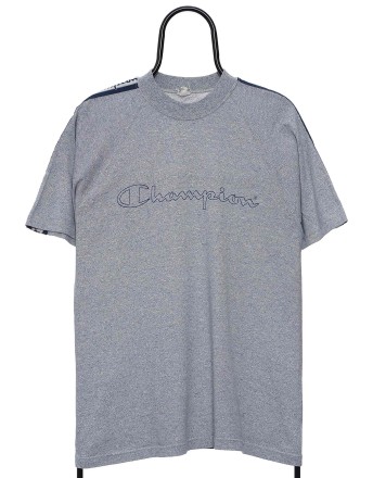 Vintage Champion 90s size S tshirt spellout in blue