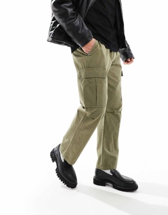 Scalpers icon gannet cargo pants in khaki - khaki