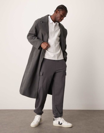 New Look cargo jogger in dark grey