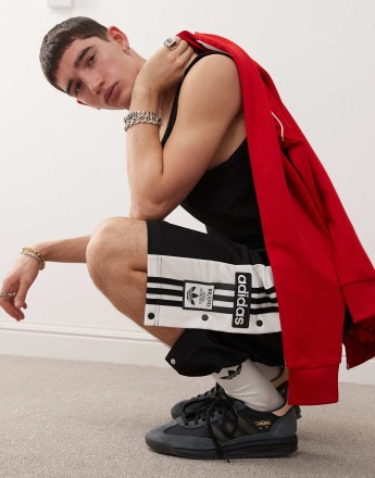 adidas Originals Adilenium Season Two Megabreak shorts in black