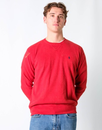 Vintage Polo Ralph Lauren M Knit Sweatshirt Red