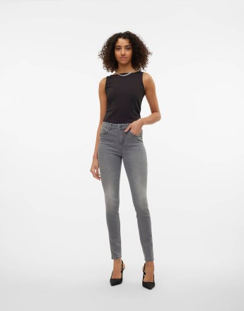 Vero Moda Skinny fit jeans in light grey denim