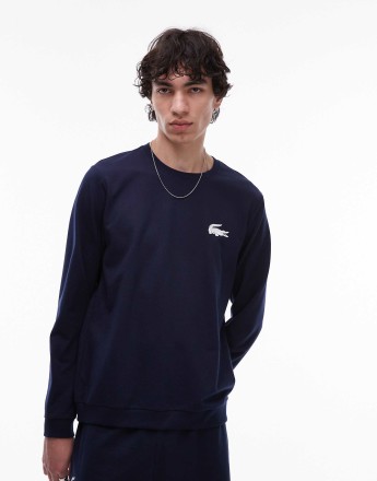 Lacoste loungewear sweatshirt in navy