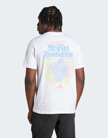 adidas Football Wiesn graphic tee in white