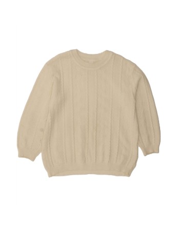 Vintage Crew Neck Jumper Sweater UK 18 XL In White Argyle/diamond