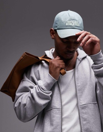 New Balance Athletics washed cap in dark green