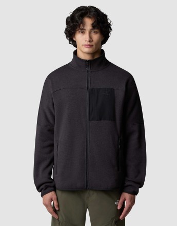 The North Face Front range fleece jacket in tnf black heather/npf