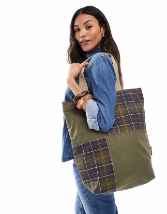 Barbour Transport tote bag in dusky green