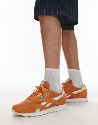 Reebok Classic nylon trainers in orange