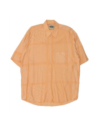 Vintage Short Sleeve Shirt Large In Pink Patchwork