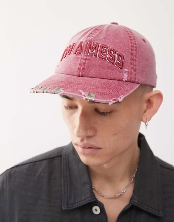 Cheap Monday x Landon Barker I'm a mess cap in burgundy