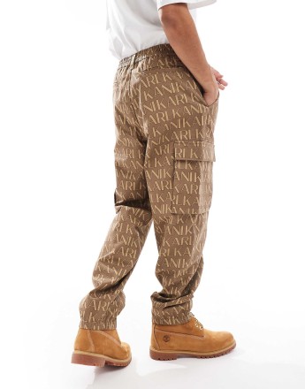 Karl Kani co-ord cargo trousers in light beige