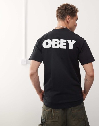 Obey bold logo t-shirt in black