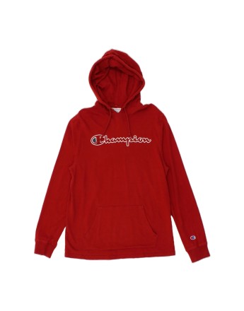 Vintage Champion Graphic Hoodie Jumper Medium In Red