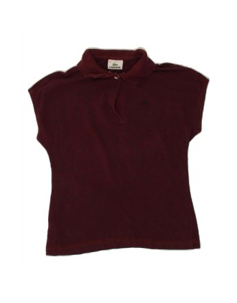 Vintage Lacoste Polo Shirt Size 42 Large In Burgundy