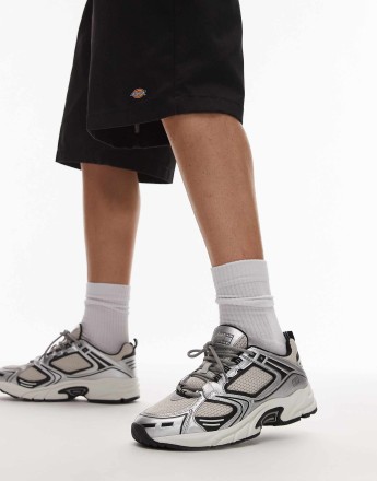 Tommy Jeans Archive 97 metallic trainers in black
