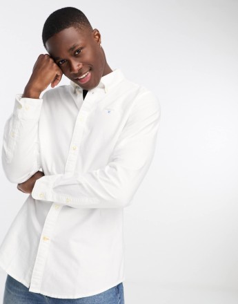 Barbour Oxford tailored shirt in white