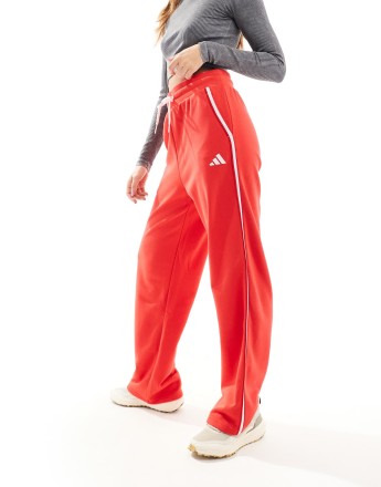 adidas Performance essentials colour pop french terry pants in red