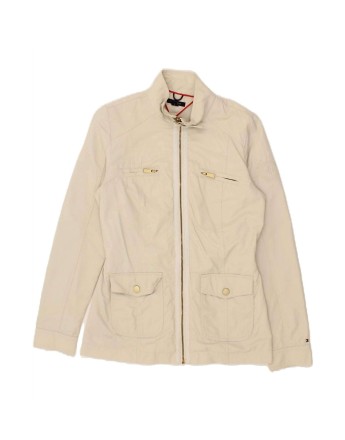 Vintage Tommy Hilfiger Utility Jacket UK 14 Medium In Off In White