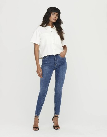 ONLY Skinny fit jeans in medium blue denim