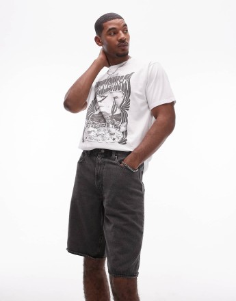 Levi's 478 Baggy denim shorts in black