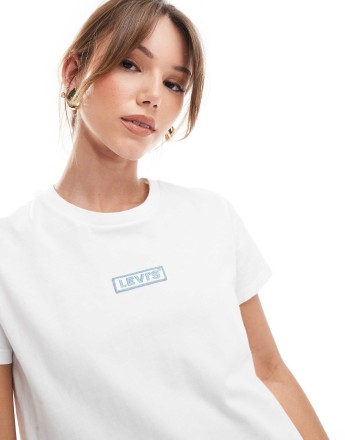 Levi's Perfect shine box tab logo t-shirt in white