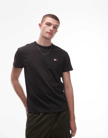 Tommy Jeans regular badge t-shirt in black