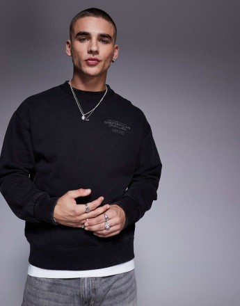 Good For Nothing atelier branded sweatshirt in black