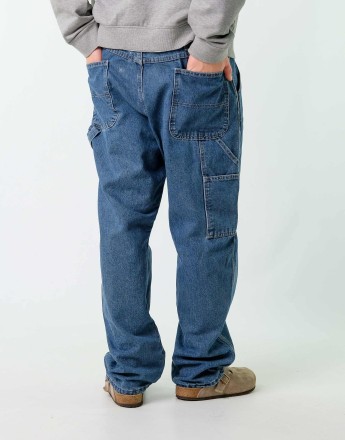 Vintage Wrangler 36x32 Denim Carpenter Baggy Jeans Blue