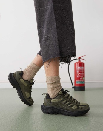 Merrell Speed Strike 2 trek trainers in olive