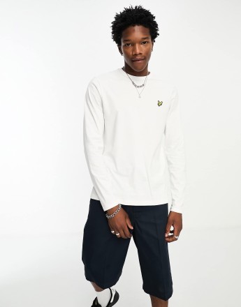 Lyle & Scott icon logo long sleeve t-shirt in white