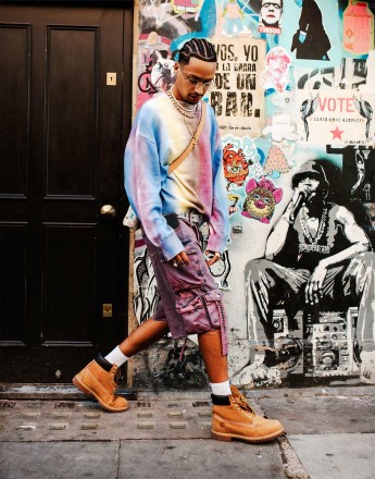 Labelrail x OliBrom tie dye baggy fit sweatshirt in multi stripe