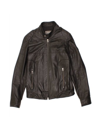 Vintage Leather Jacket It 50 XL In Black