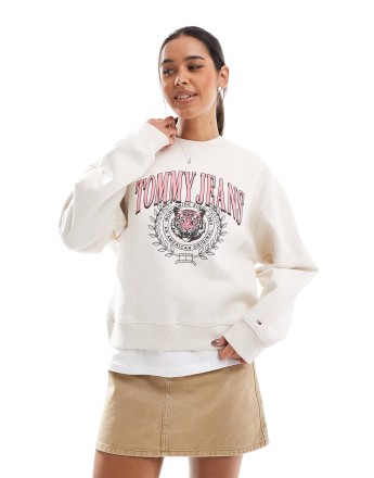 Tommy Jeans Logo boxy sweatshirt in multi