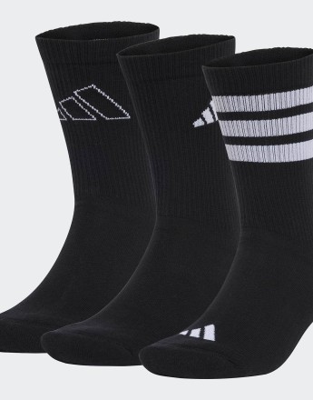 adidas performance Logo socks 3 pairs in black / white