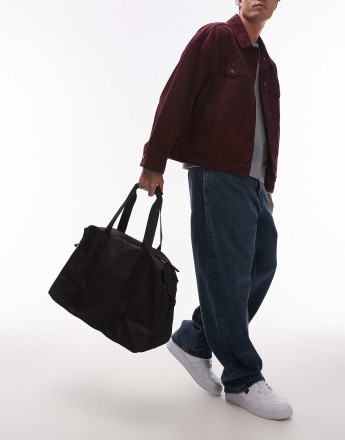 Mango duffle bag with removable strap inblack