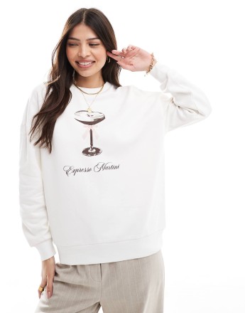 Miss Selfridge espresso martini oversized sweatshirt