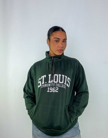 Vintage MV Sport L Sweatshirt Jacket Dark Green