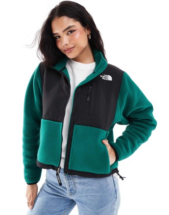 The North Face Retro Denali heavyweight polar fleece jacket in green