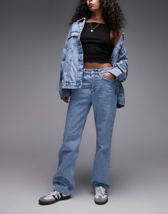 Mango Matilda straight leg jeans in bleach wash