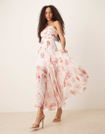 Forever New corset maxi dress in mixed floral