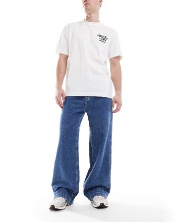 Calvin Klein Jeans pull on 90s loose jeans in mid wash