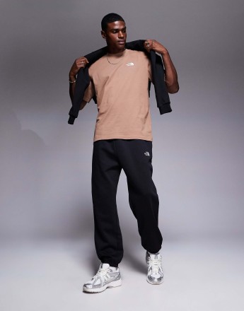 The North Face Essential logo oversized joggers in black