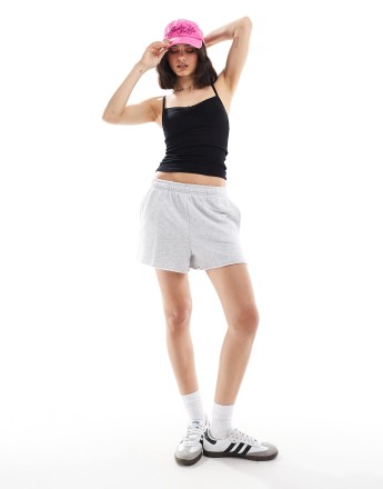 Cotton On classic fleece mini short in grey marle