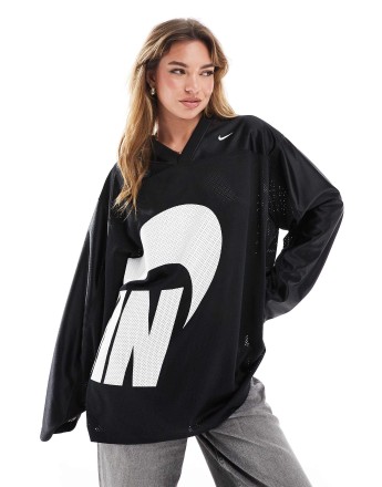 Nike Dance logo long sleeve jersey in black