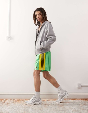 adidas Originals boxing shorts in green and yellow