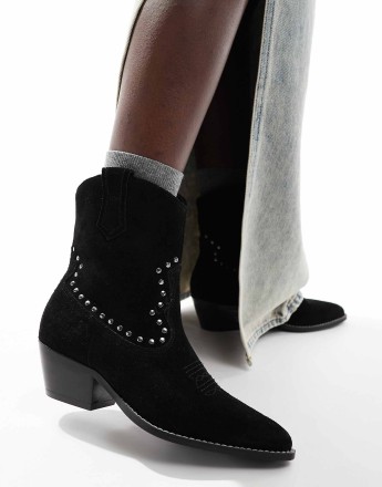 OFF THE HOOK KENSAL leather ankle boots in black