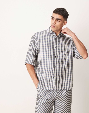 Sister Jane gingham shirt co-ord in black and white