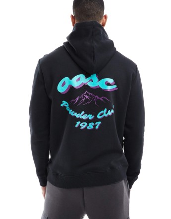 OOSC Powder Club Hoodie in black