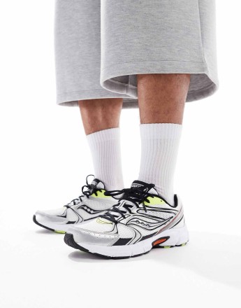 Saucony Originals Ride Millennium trainers in white and multi